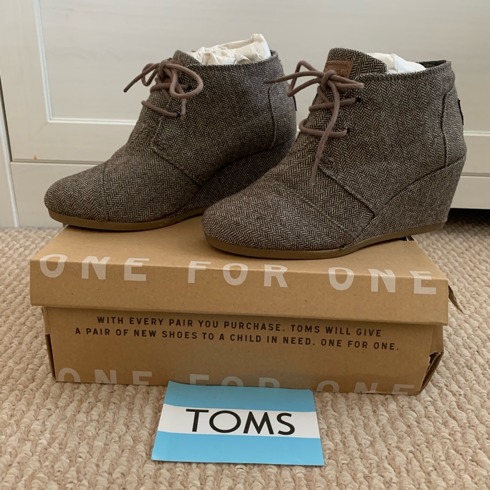 Toms Herringbone Desert Wedge